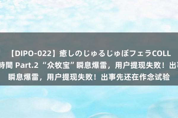 【DIPO-022】癒しのじゅるじゅぽフェラCOLLECTION50連発4時間 Part.2 “众牧宝”瞬息爆雷，用户提现失败！出事先还在作念试验