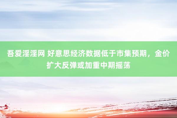 吾爱淫淫网 好意思经济数据低于市集预期，金价扩大反弹或加重中期摇荡