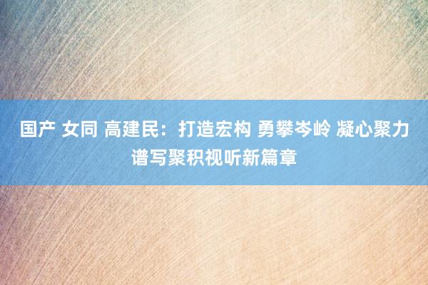 国产 女同 高建民：打造宏构 勇攀岑岭 凝心聚力谱写聚积视听新篇章